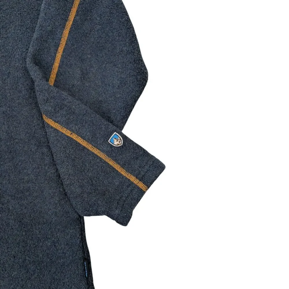 Kuhl Alfpaca Fleece‎ Pullover Jacket Men’s Medium Blue 1/4 Zip Classic Fit